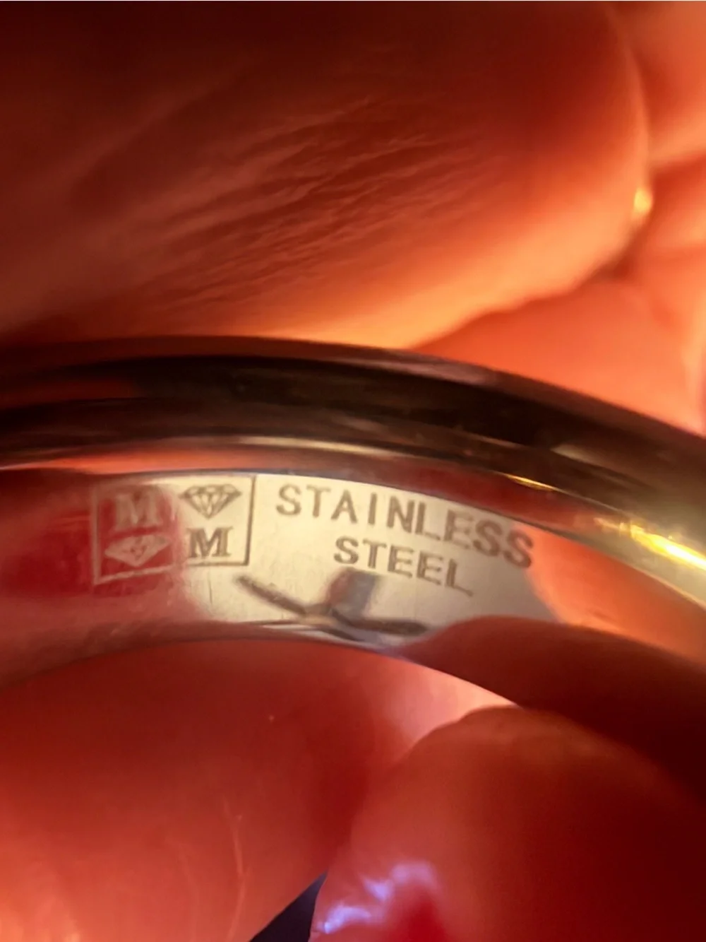 Metal Masters Size 6.75 Silver Stainless Steel Ornate Engraved Band Ring
